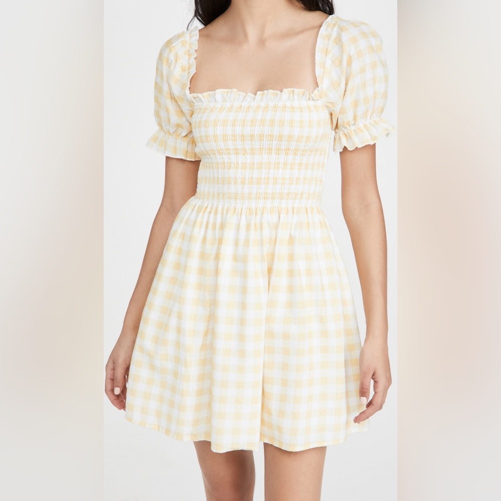 Charlie Holiday Sienna Dress in yellow gingham - XS US 02 - worn 1x, pristine!